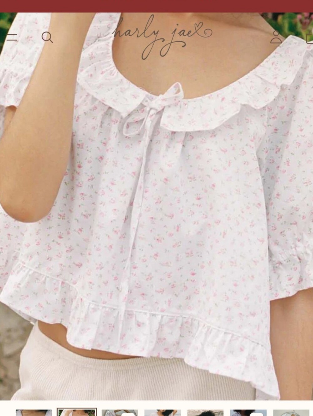 Harly Jae Doll Blouse Rose Floral